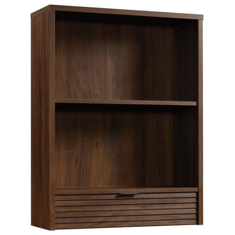 Sauder Englewood Engineered Wood Library Hutch in Spiced Mahogany