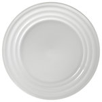 10 Strawberry Street - Swing White Salad and Dessert Plates, Set of 6 - Swing White : This handsome collection cradles your food with an Oversized ringed rim, conveying a light-hearted mood for a talented chef.