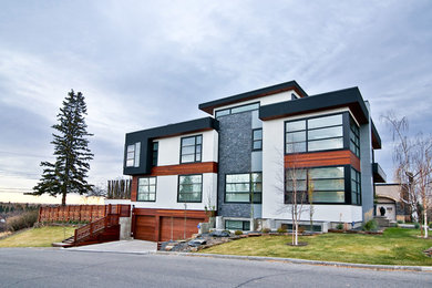 Minimalist exterior home photo in Calgary