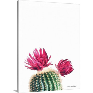 "Flowered Cactus" Wrapped Canvas Art Print, 12"x16"x1.5"