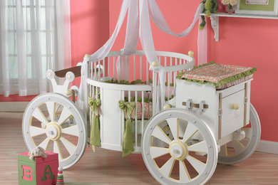 Design ideas for a mid-sized traditional nursery in London.