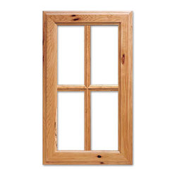 Juanita with French Lites from CabinetNow.com shown in Rustic Hickory - Kitchen Cabinetry