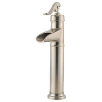 Bohr Nickel 14.25" Round Vessel Bath Sink with Ashfield Vessel Faucet Kit