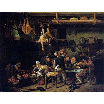 Jan Steen The Fat Kitchen, 21"x28" Wall Decal