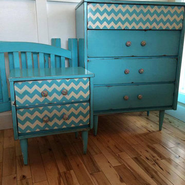 Modern Chevron Wall Stencil Projects