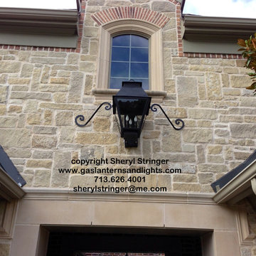 Sheryl's Extra Large V Style Electric Lantern with Mustache