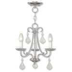 Livex Lighting - Livex Lighting 40873-05 Daphne - Three Light Mini Chandelier - Teardrop crystals add beauty and sophistication toDaphne Three Light M Polished Chrome Clea *UL Approved: YES Energy Star Qualified: n/a ADA Certified: n/a  *Number of Lights: Lamp: 3-*Wattage:60w Candelabra Base bulb(s) *Bulb Included:No *Bulb Type:Candelabra Base *Finish Type:Polished Chrome