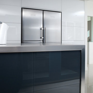 Custom Color - Steel with Arctic Cabinet Doors