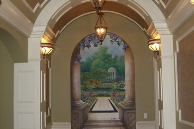 Inspiration for a mediterranean hallway remodel in Miami