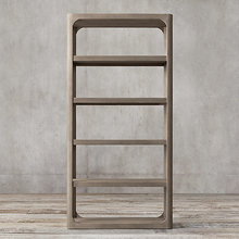 Cabinets and shelving options for fireplace