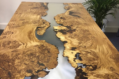 Pippy and Burr Oak Resin River Table