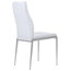 High Back Chairs, White Leather, Set of 2