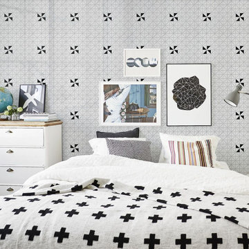 Modern Bedroom Triangular Porcelain Mosaic Tile