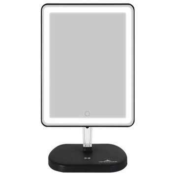 Touch Pro 2.0 LED Makeup Mirror with Qi Charging Base, Black
