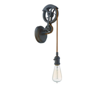 Craftmade Design-A-Fixture Pulley Wall Sconce in Aged Bronze