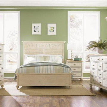 Liberty Furniture Ocean Isle Panel Bed & Dresser & Mirror & Chest & Nightstand i