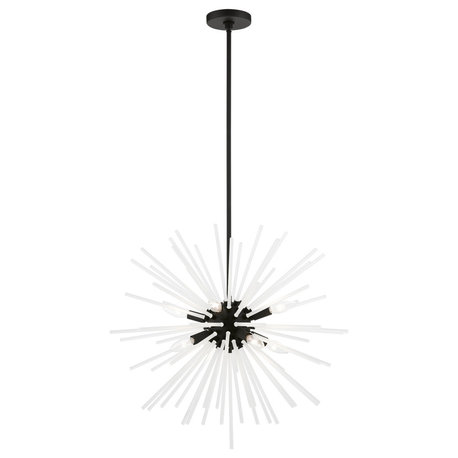 Uptown 8 Light Black Pendant Chandelier