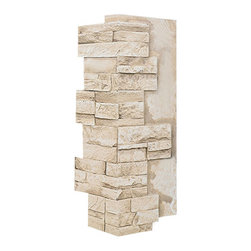 136-DURANGO STACKED STONE VENEER CORNER 24"H X 11"W X 1 1/4"D - Wall Panels