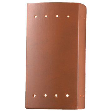 Ambiance ADA Outdoor Rectangle Wall Sconce, Terra Cotta, LED
