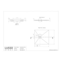 LUSSO STONE VIGO SOLID STONE RESIN SHOWER TRAY & WASTE MATTE BLACK /WHITE FINISH - Products