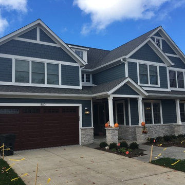 James Hardie lap siding and shake. Windows trim,LP soffit and fascia, gutters