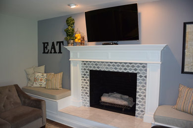 Family room - transitional family room idea in Chicago