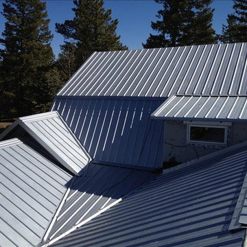 Evergreen - Metal Roof on Log Cabin