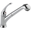 Delta Foundations Single Handle Pull-Out Kitchen Faucet, Chrome, B4310LF