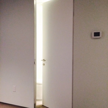 Modern Invisible Door in White Finish