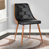 Lily Mid-Century Dining Chair, Walnut, Black