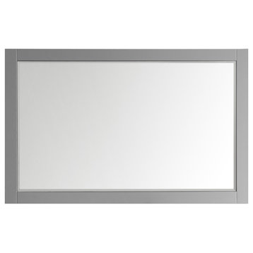 Florence Rectangular Bathroom/Vanity Framed Wall Mirror, Grey, 60"