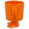 Dylan Kendall Ceramic Mug With Feet, Orange