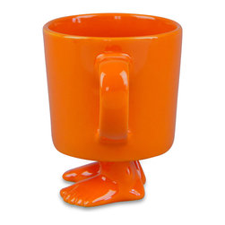 Dylan Kendall - Dylan Kendall Ceramic Mug With Feet, Orange - Mugs
