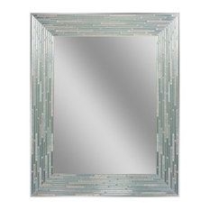 Beach Style Mirrors | Houzz - Head West, Inc. - Reeded Sea Glass Mirror - Bathroom Mirrors