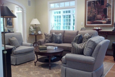 Living room - traditional living room idea in Raleigh