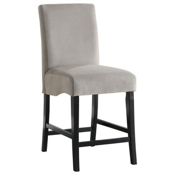 Bowery Hill Contemporary 25" Counter Stool in Gray and Black