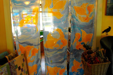 Goldfish Silk Curtains for Art Gallery Entranceway