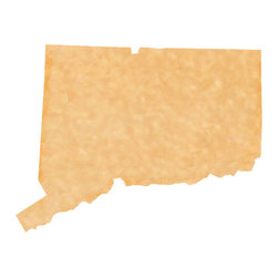 CuttingBoards.net - State Shaped Cutting Boards, Brown Richlite, Connecticut - Cutting Boards
