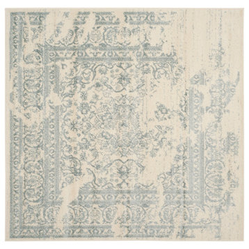 Safavieh Adirondack Collection ADR101 Rug, Ivory/Slate, 6' Square