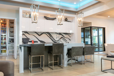 Example of a trendy kitchen design in Columbus