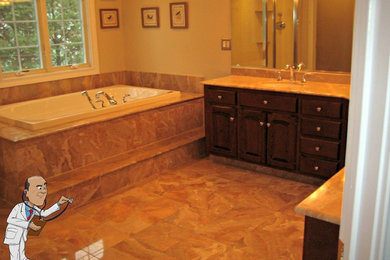 Inspiration for a mid-sized mediterranean bathroom remodel in New York
