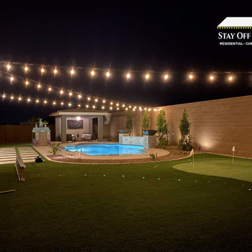 Pool Landscape Lighting by Stay Off The Roof!