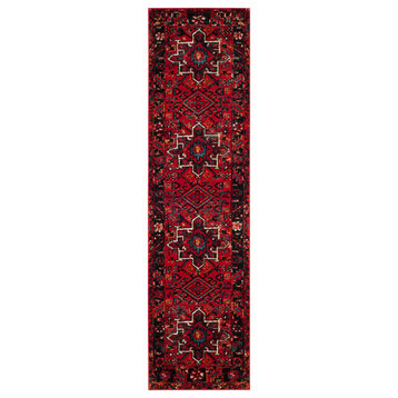 Safavieh Vintage Hamadan Collection VTH211 Rug, Red/Multi, 2'3" X 8'