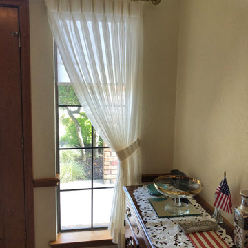 Sheers over light filtering Roller Shades