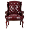 Boss Wingback Traditional Guest Chair, Burgundy