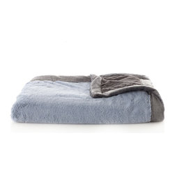 Slate Blue & Charcoal Lush Blanket - Products