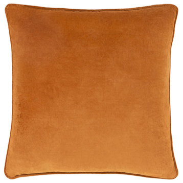 Safflower SAFF-7193 Pillow Cover, Burnt Orange, 22"x22", Pillow Cover Only