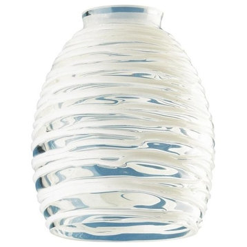 Westinghouse 81314 Fan/Light Fixture Glass Shade, Clear w/ White Rope, 2-1/4"