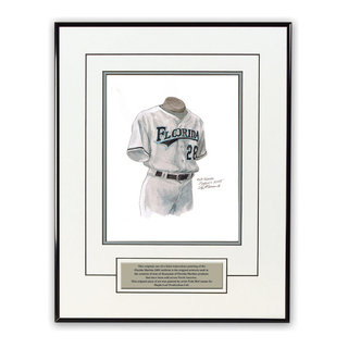 MLB Florida Marlins 2005 uniform original art – Heritage Sports Art