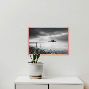 Abandoned West Pier Coastal Landscape Traditional Style Wall Art